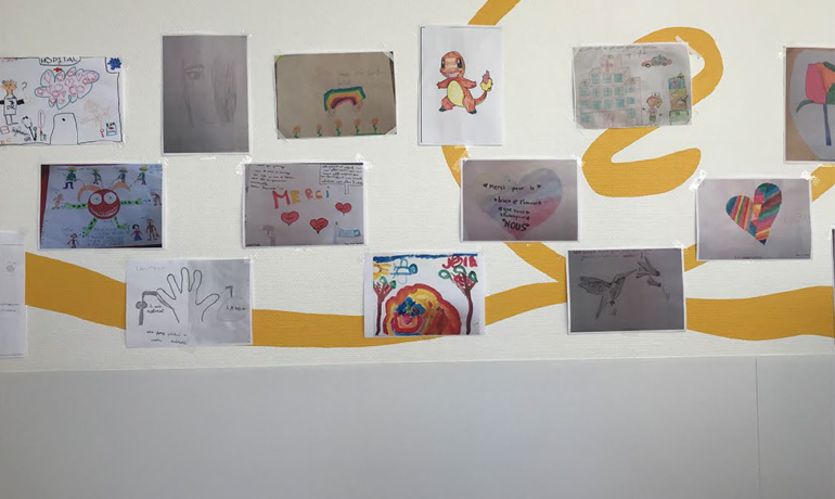 Collecte de dessins des enfants de l’école pour l’hôpital de Créteil