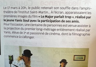 Réalisation du film « Le Major parlait trop » par Yanis Soul scolarisé en 3ème